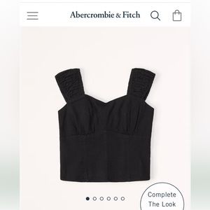 Abercrombie & Fitch corset ruffled sleeve top